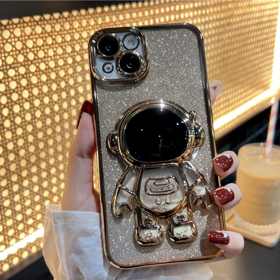 Astronaut Spaceman Quicksand Phone Case Electroplating For iPhone 14 - MyMobile