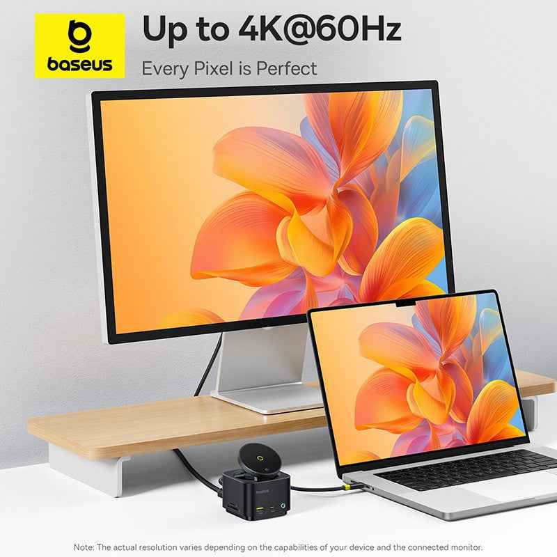 Baseus MagPro Series II 7-in-1 USB-C Hub with 15W Qi2 Wireless Charger