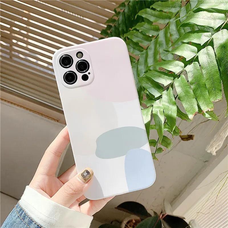 Suitable For IP 12 Mobile Phone Case Morandi Color Matching Matte Tpu - MyMobile