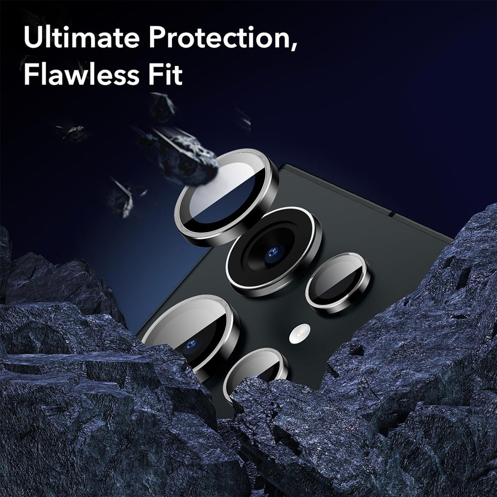 Kinglas Metal Ring HD Tempered Glass Camera Lens Protector Film for Samsung Galaxy S23 Ultra