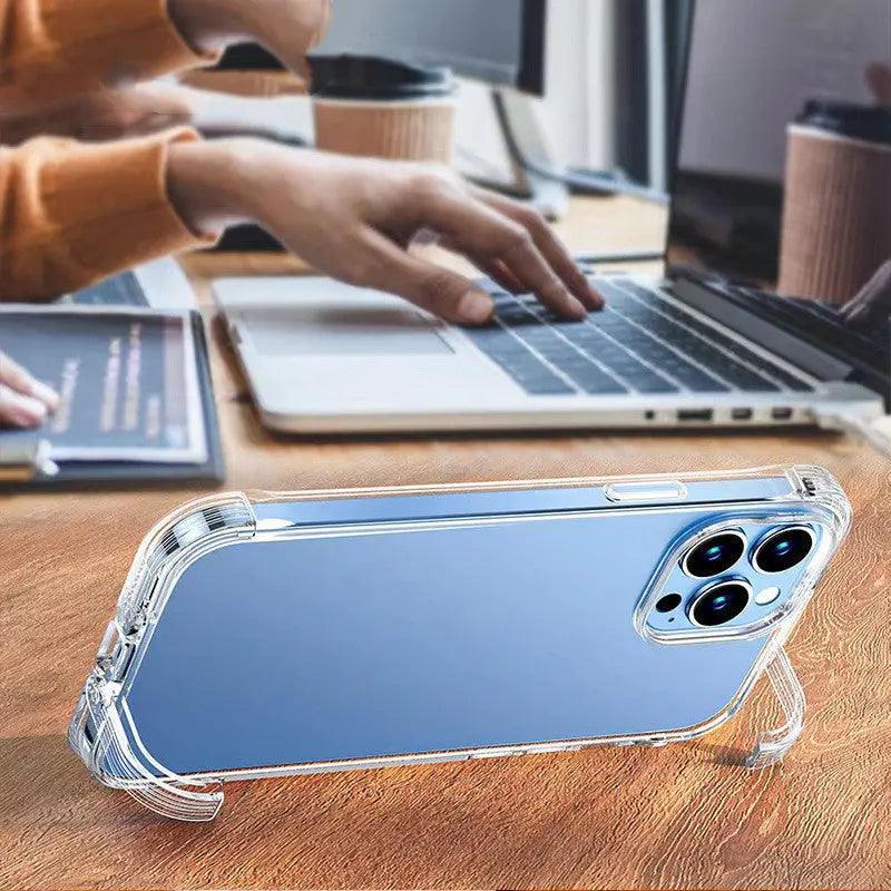 Invisible Bracket Mobile Phone Case Transparent Drop Resistant Online Only