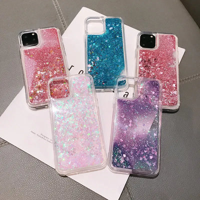 Glitter Material Quicksand Mobile Phone Case Love Liquid Protective Cover Online Only