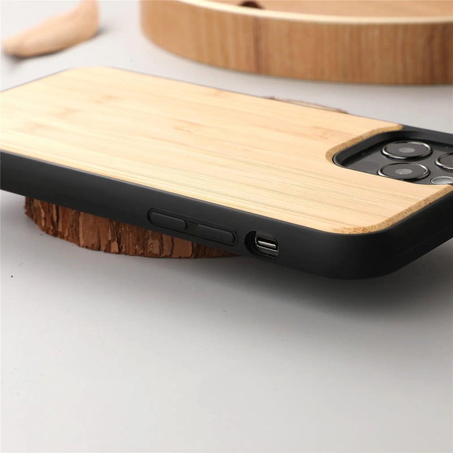 Magnetic Wooden Shatterproof Mobile Phone Case - MyMobile