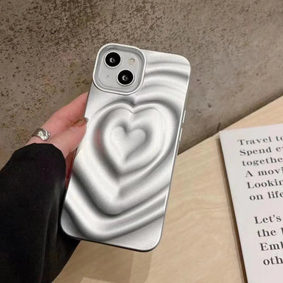 Solid Color Three-dimensional Love Phone Case Online Only