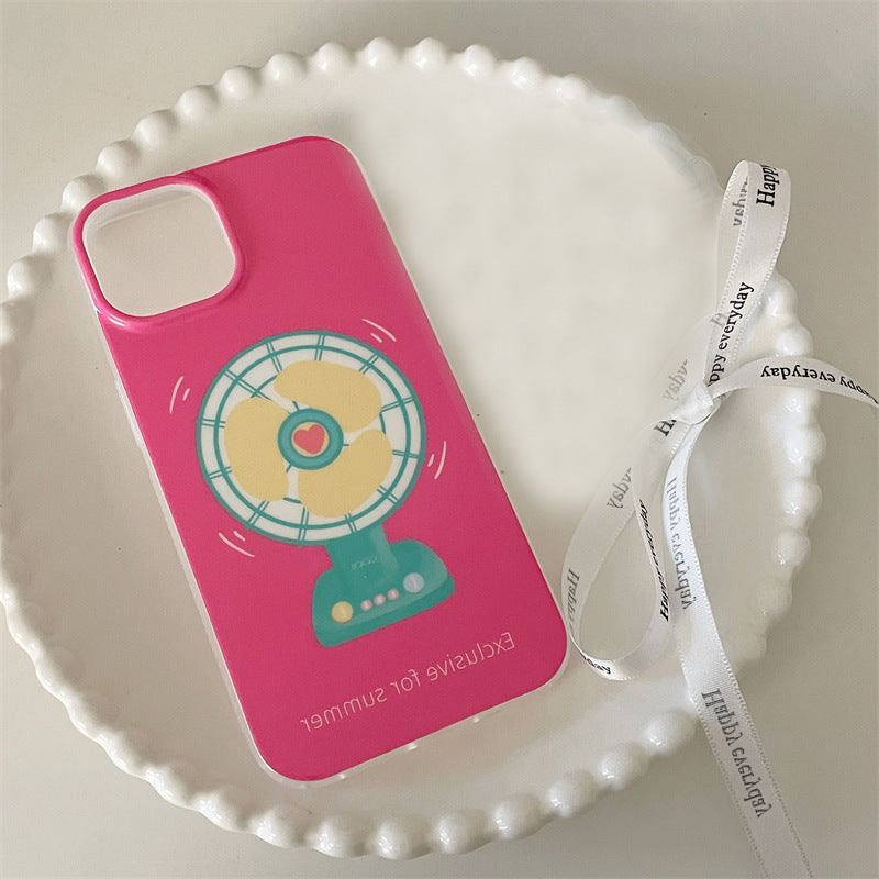 Fall Prevention Of Phone Case With Electric Fan In Summer For iPhone 14