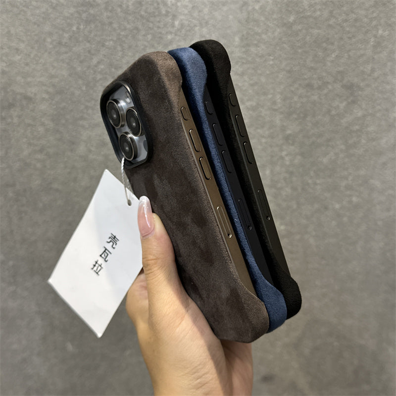 Borderless Leather Suede With 15 Promax Premium Feel For iPhone 15