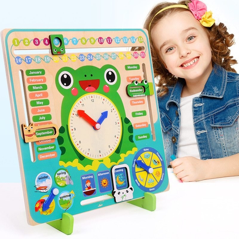 Baby Weather Season Calendar Clock Time Cognition Preschool Educational Teaching Aids Toys For Children - MyMobile