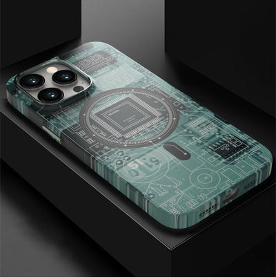 Back Cover Luminous Magnetic Phone Case For iPhone 15 - MyMobile