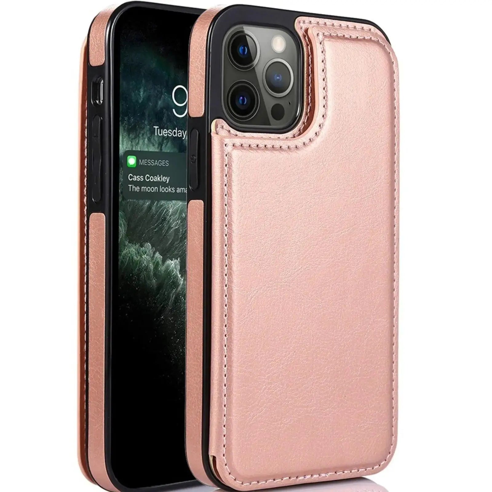 Back Flip Leather Wallet Cover Case For Iphone 14 Pro - MyMobile