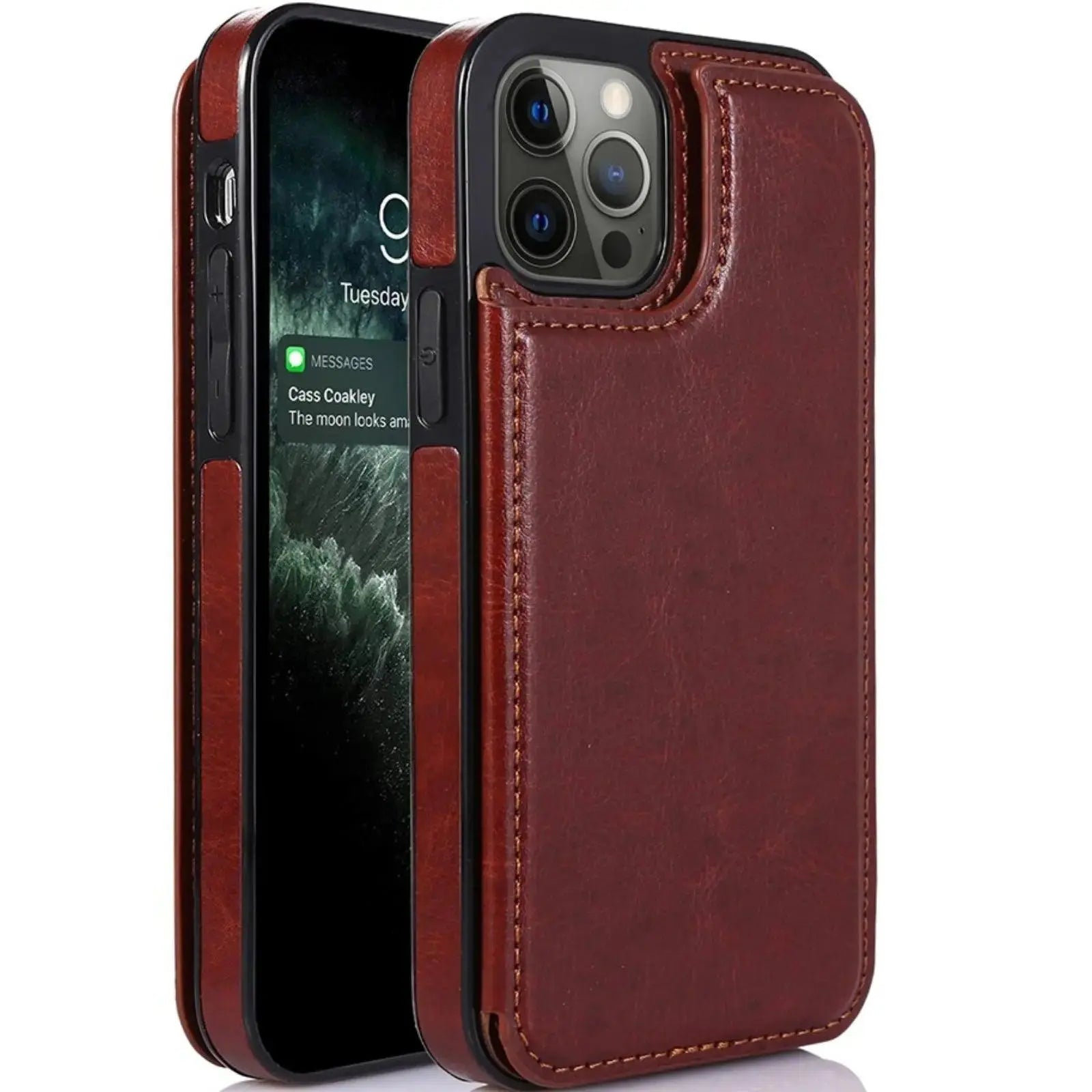 Back Flip Leather Wallet Cover Case For Iphone 14 Pro - MyMobile