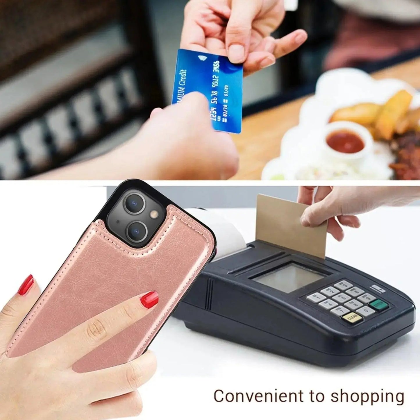 Back Flip Leather Wallet Cover Case for iPhone 15 - MyMobile