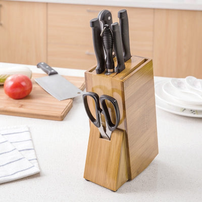 Bamboo Kitchen Accessories Storage Knife Holder - MyMobile