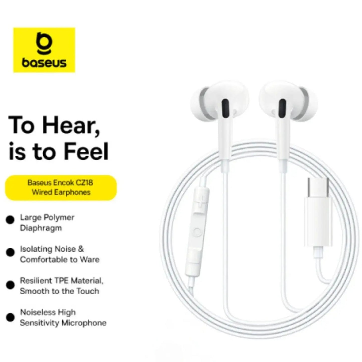 Baseus Encok CZ18 Wired Earphones - MyMobile