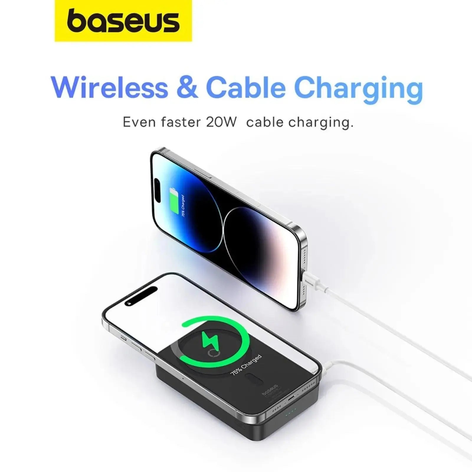 Baseus MagPro Magnetic Standing Wireless Fast - Charging Power Bank 5000mAh 20W - MyMobile