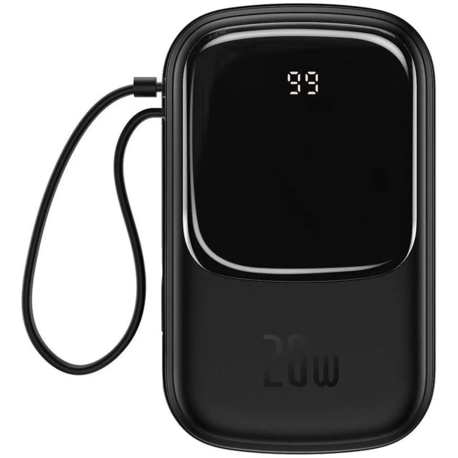 Baseus Qpow Digital Display Power Bank 20000mAh 20W with Lightning Cable (PPQD - H01) - Black - MyMobile