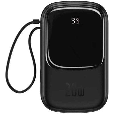 Baseus Qpow Digital Display Power Bank 20000mAh 20W with Lightning Cable (PPQD-H01)-Black