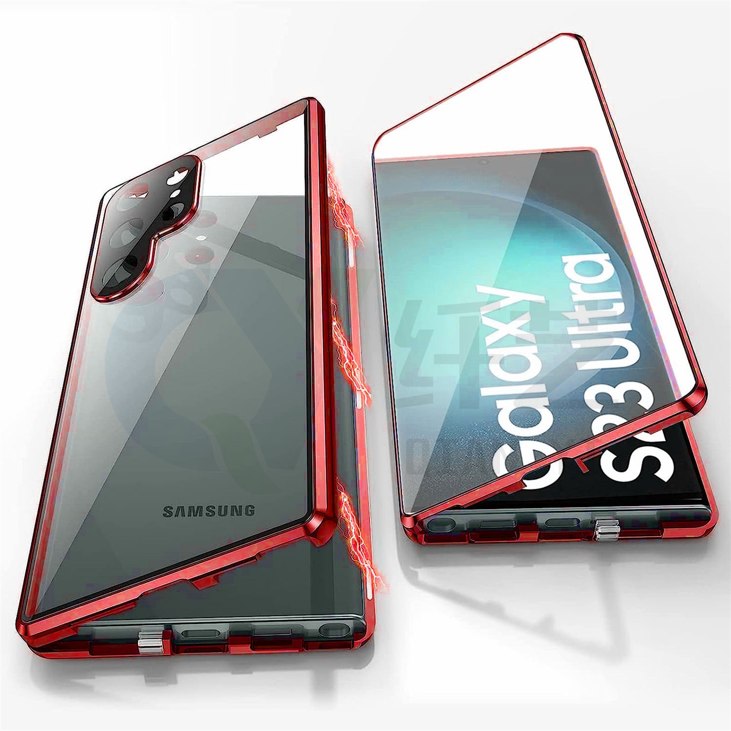 Peep-proof Magnetic Mirror Universal Magnetic King Phone Case For Samsung Galaxy S24