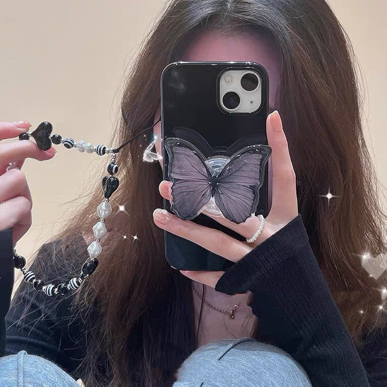 Butterfly Bracket Phone Case With Chain For iPhone 14