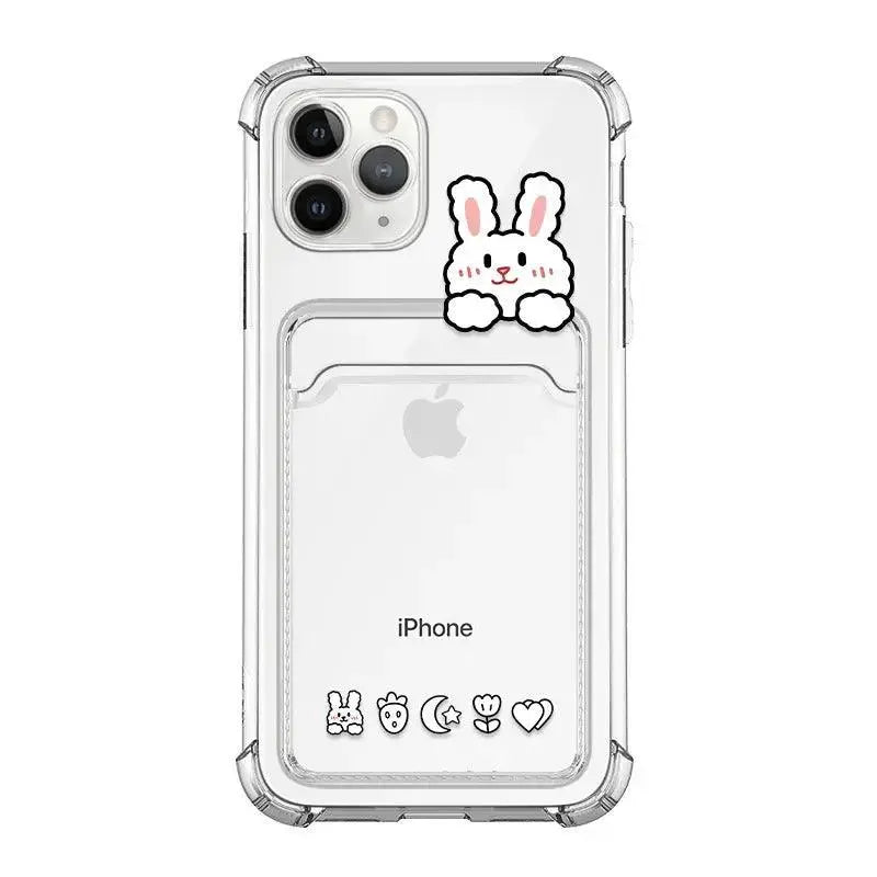 Bear Transparent Shell Mobile Phone Case - MyMobile