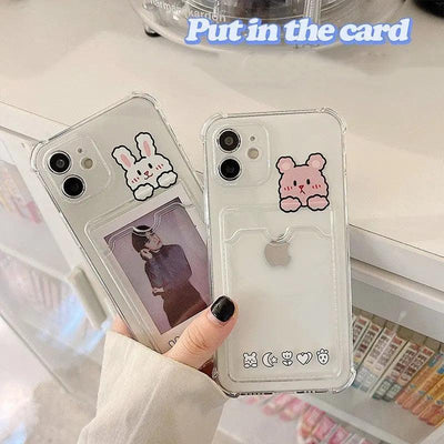 Bear Transparent Shell Mobile Phone Case - MyMobile