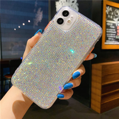 Transparent Diamond Mobile Phone Protective Case For iPhone 14