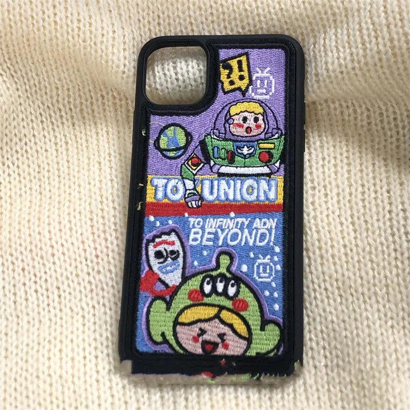 Cartoon Cute Embroidery Girl Phone Case Online Only