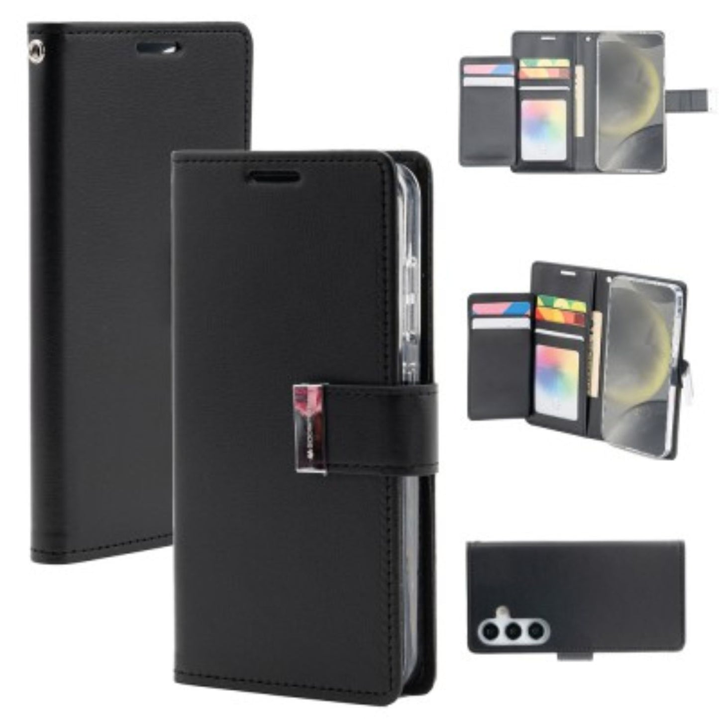 Mercury Rich Diary Case for Samsung Galaxy S25 Ultra-Black