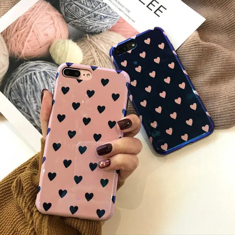 Blu - ray Laser Gradient Case For Love Heart Phone Cases For Glossy Soft Silicon Back Cover - MyMobile