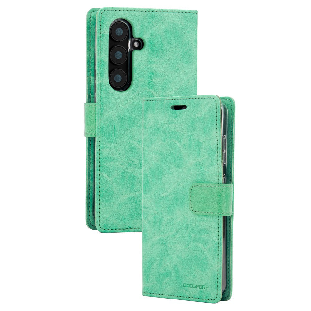 Mercury Blue Moon Diary Case With Magnetic Ring for Samsung Galaxy S25 FE