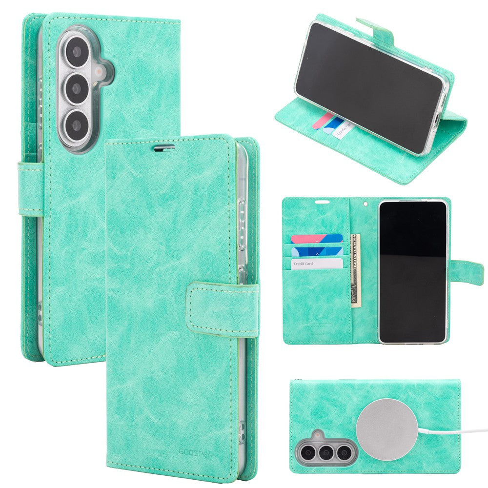 Mercury Blue Moon Diary Case With Magnetic Ring for Samsung Galaxy S26 Plus