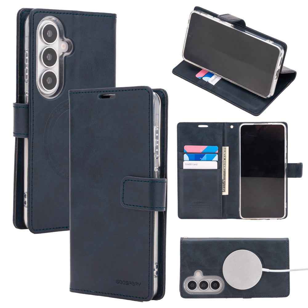 Mercury Blue Moon Diary Case With Magnetic Ring for Samsung Galaxy S26