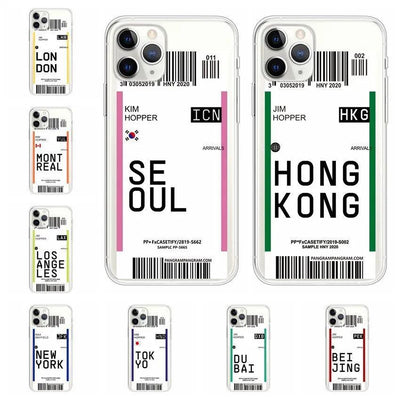 Boarding pass creative transparent mobile phone case - MyMobile