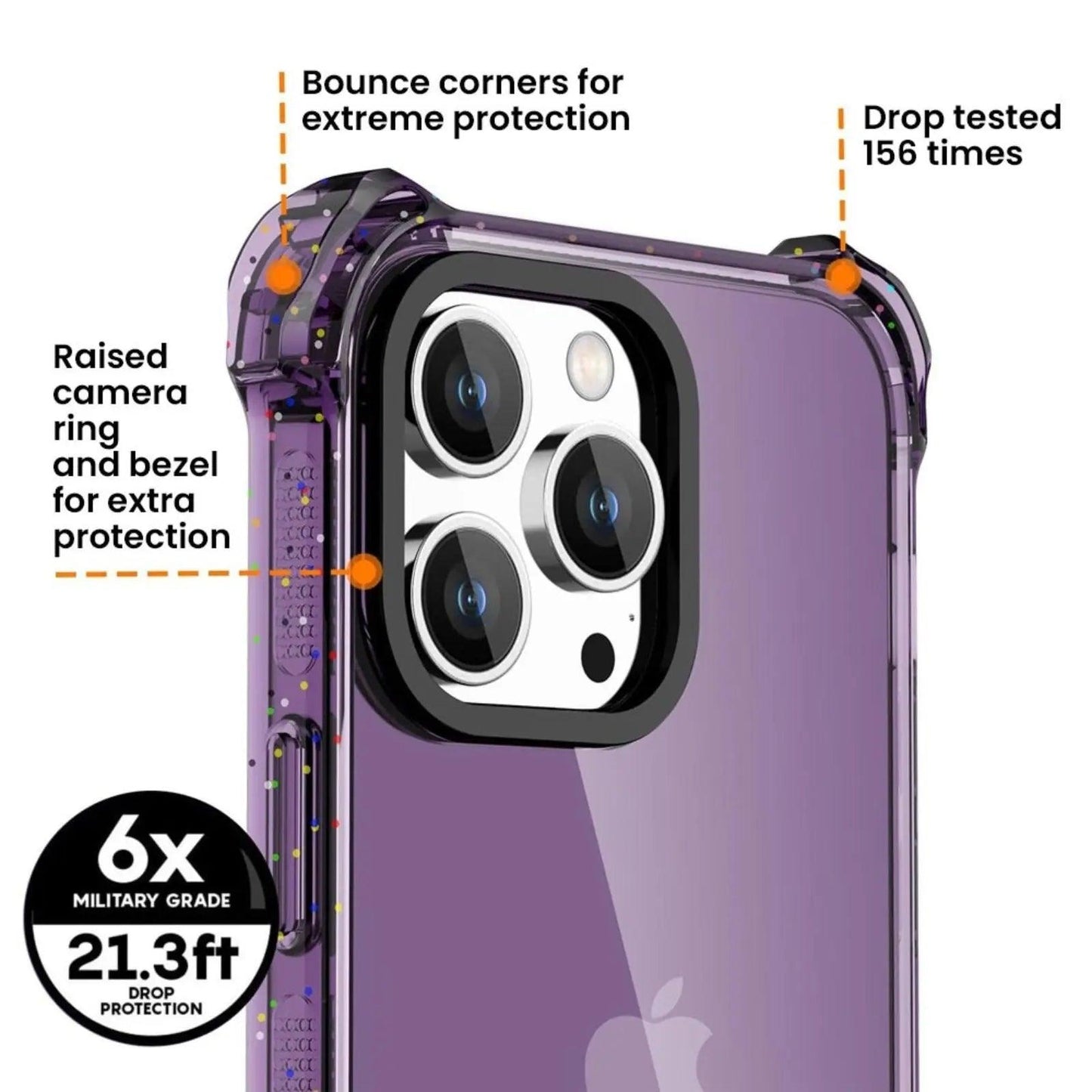 Bounce Impact Shockproof Cover Case for iPhone 15 Pro Max - MyMobile