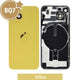 BQ7 Rear Cover Glass with Camera Lens Glass and Wireless NFC Charging with Flash Flex Cable for iPhone 14-Yellow