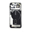 BQ7 Rear Cover Glass with Camera Lens Glass and Wireless NFC Charging with Flash Flex Cable for iPhone 14 Plus-Yellow