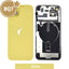 BQ7 Rear Cover Glass with Camera Lens Glass and Wireless NFC Charging with Flash Flex Cable for iPhone 14 Plus-Yellow