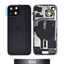 BQ7 Rear Cover Glass with Camera Lens Glass and Wireless NFC Charging with Flash Flex Cable for iPhone 15 -Black