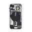 BQ7 Rear Cover Glass with Camera Lens Glass and Wireless NFC Charging with Flash Flex Cable for iPhone 15 -Black
