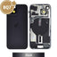 BQ7 Rear Cover Glass with Camera Lens Glass and Wireless NFC Charging with Flash Flex Cable for iPhone 15 -Black