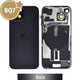 BQ7 Rear Cover Glass with Camera Lens Glass and Wireless NFC Charging with Flash Flex Cable for iPhone 15 -Black