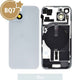 BQ7 Rear Cover Glass with Camera Lens Glass and Wireless NFC Charging with Flash Flex Cable for iPhone 15-Blue