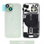 BQ7 Rear Cover Glass with Camera Lens Glass and Wireless NFC Charging with Flash Flex Cable for iPhone 15-Green