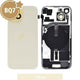 BQ7 Rear Cover Glass with Camera Lens Glass and Wireless NFC Charging with Flash Flex Cable for iPhone 15-Yellow
