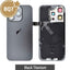 BQ7 Rear Cover Glass with Camera Lens Glass and Wireless NFC Charging with Flash Flex Cable for iPhone 15 Pro-Black Titanium