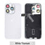 BQ7 Rear Cover Glass with Camera Lens Glass and Wireless NFC Charging with Flash Flex Cable for iPhone 15 Pro-White Titanium