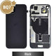 BQ7 Rear Cover Glass with Camera Lens Glass and Wireless NFC Charging with Flash Flex Cable for iPhone 15 Plus-Black