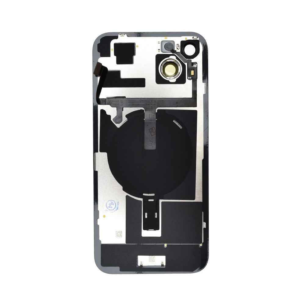 BQ7 Rear Cover Glass with Camera Lens Glass and Wireless NFC Charging with Flash Flex Cable for iPhone 15 Plus-Green