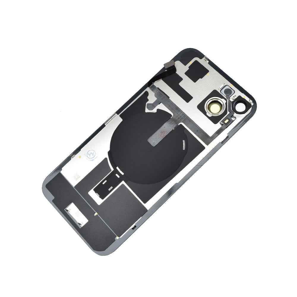 BQ7 Rear Cover Glass with Camera Lens Glass and Wireless NFC Charging with Flash Flex Cable for iPhone 15 Plus-Green