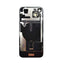 BQ7 Rear Cover Glass with Camera Lens Glass and Wireless NFC Charging with Flash Flex Cable for iPhone 15-Pink