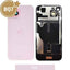 BQ7 Rear Cover Glass with Camera Lens Glass and Wireless NFC Charging with Flash Flex Cable for iPhone 15 Plus-Pink